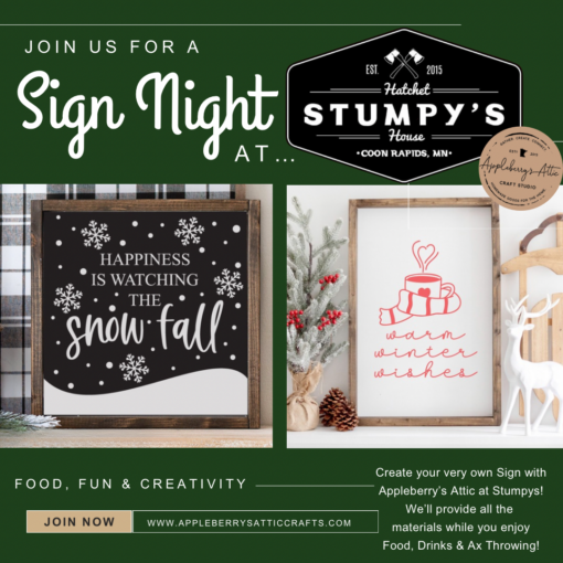 Sign Night at Stumpy's Hatchet House - Tuesday, January 7th